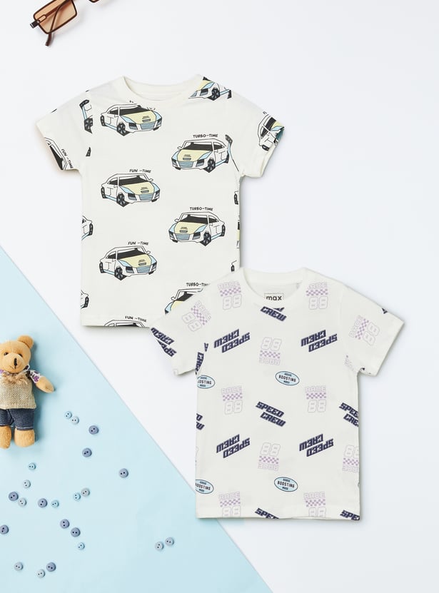 Boys Printed T-shirts - Pack of 2
