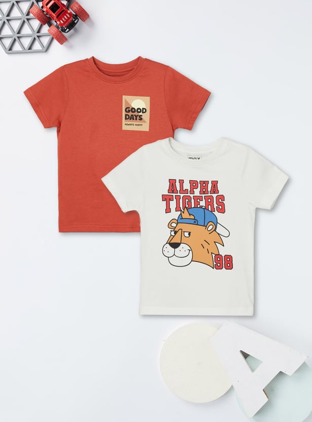 Boys Printed T-shirt - Pack of 2