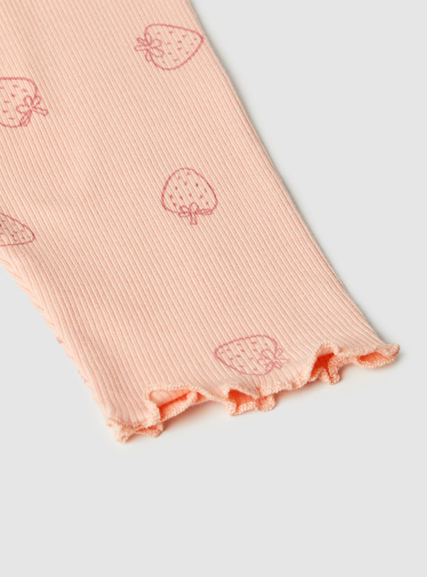 Girls Printed Leggings - Pack of 2