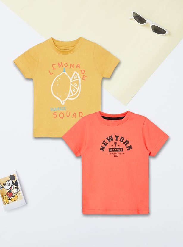 Boys Printed T-shirt - Pack of 2