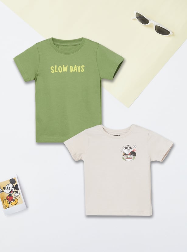 Boys Printed T-shirts - Pack of 2