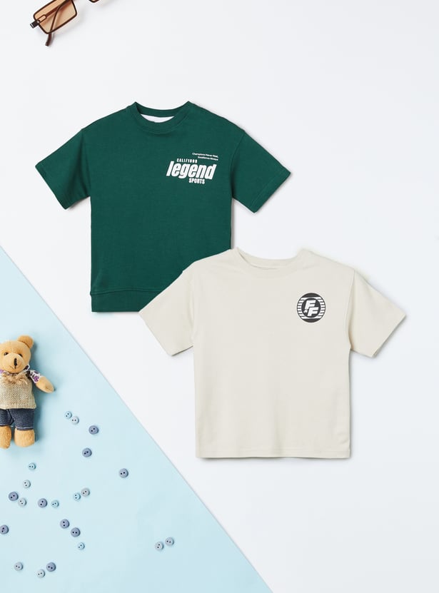 Boys Printed T-shirts - Pack of 2