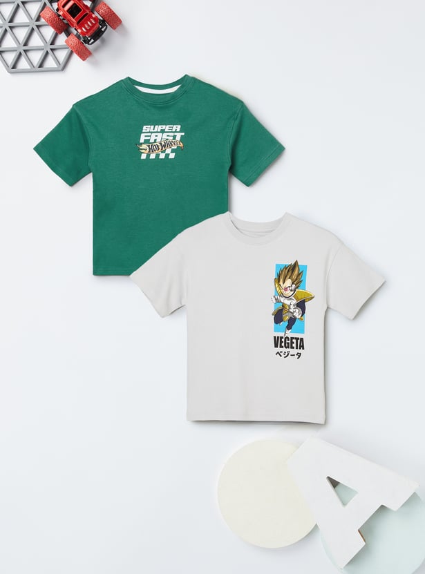 Boys Character Print T-shirts - Pack of 2