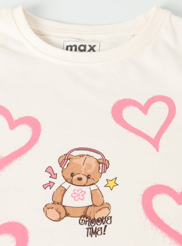 Girls Printed T-shirt - Pack of 2