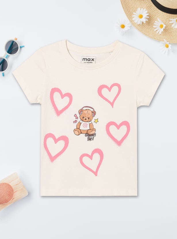 Girls Printed T-shirt - Pack of 2