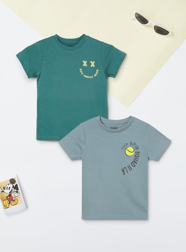 Boys Printed T-shirts - Pack of 2