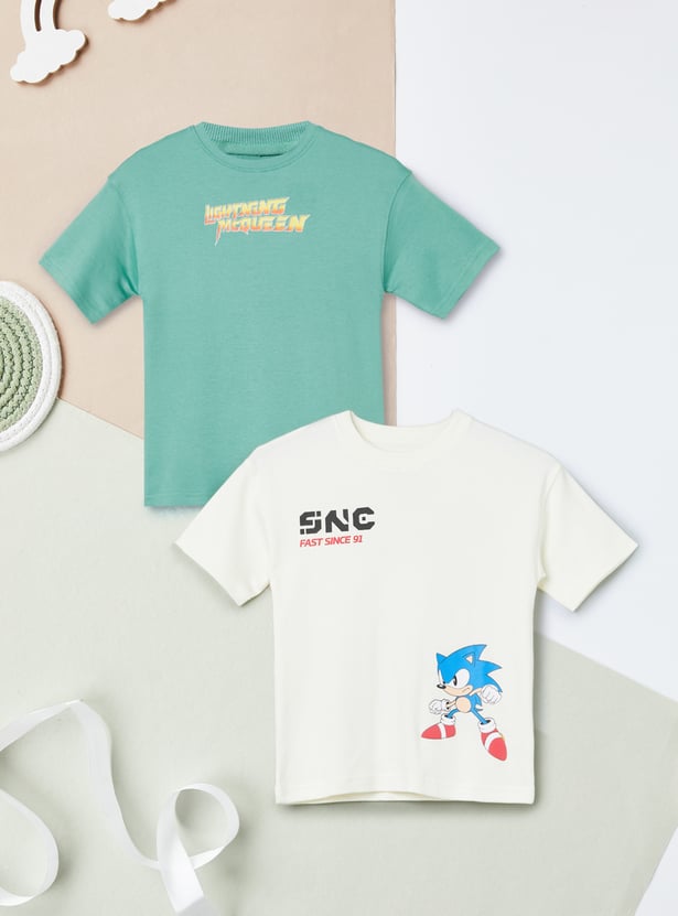 Boys Character Print T-shirts - Pack of 2