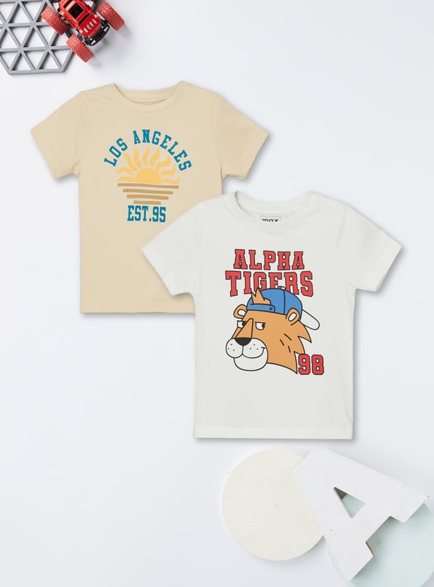 Boys Printed T-shirt - Pack of 2