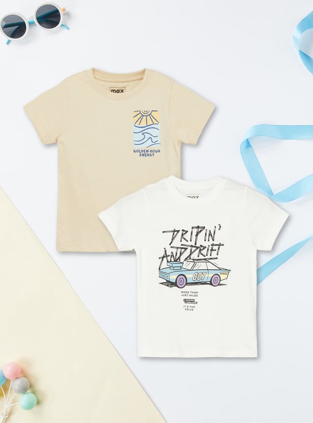 Boys Printed T-shirt - Pack of 2