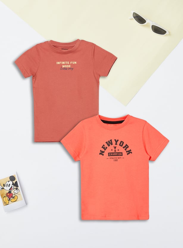 Boys Printed T-shirts - Pack of 2
