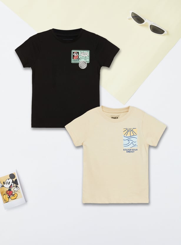 Boys Printed T-shirts - Pack of 2