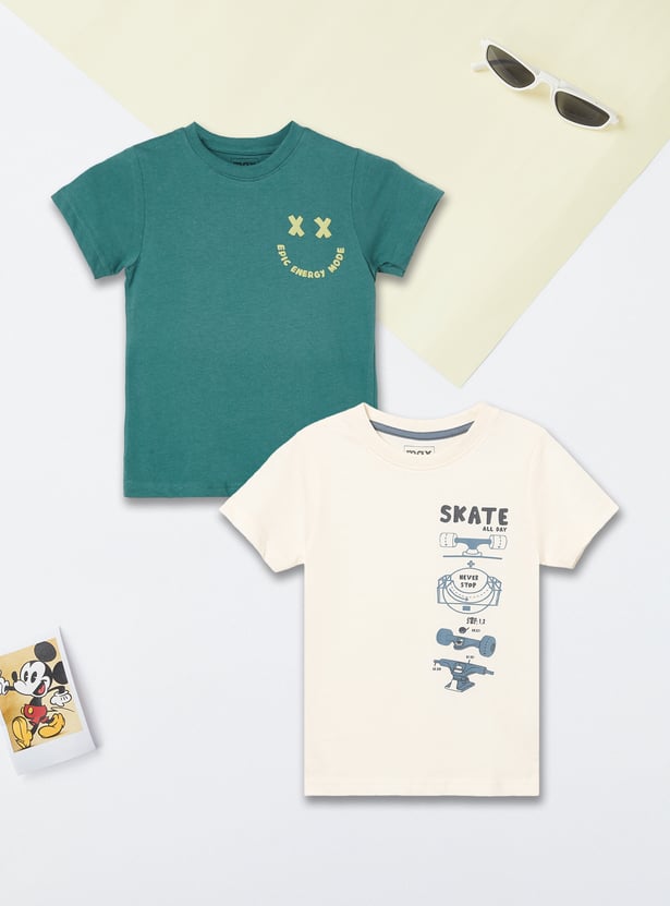 Boys Printed T-shirts - Pack of 2