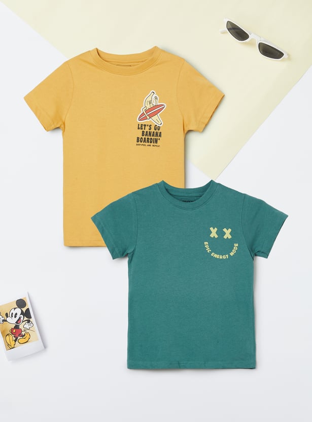 Boys Printed T-shirt - Pack of 2