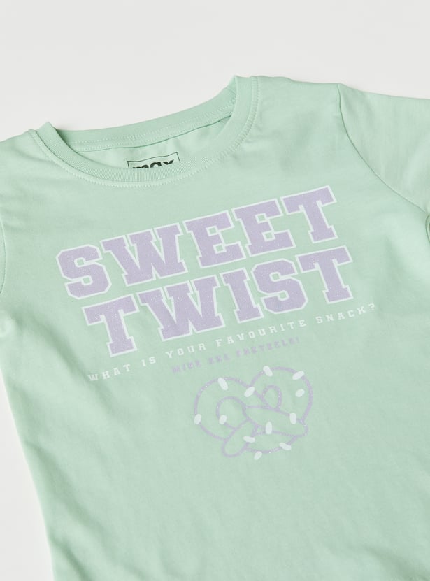 Girls Printed T-shirts - Pack of 2