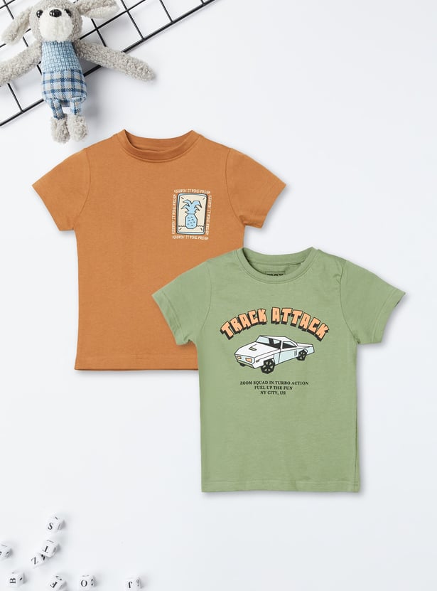 Boys Printed T-shirt - Pack of 2