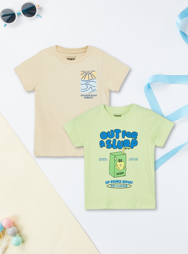 Boys Printed T-shirt - Pack of 2