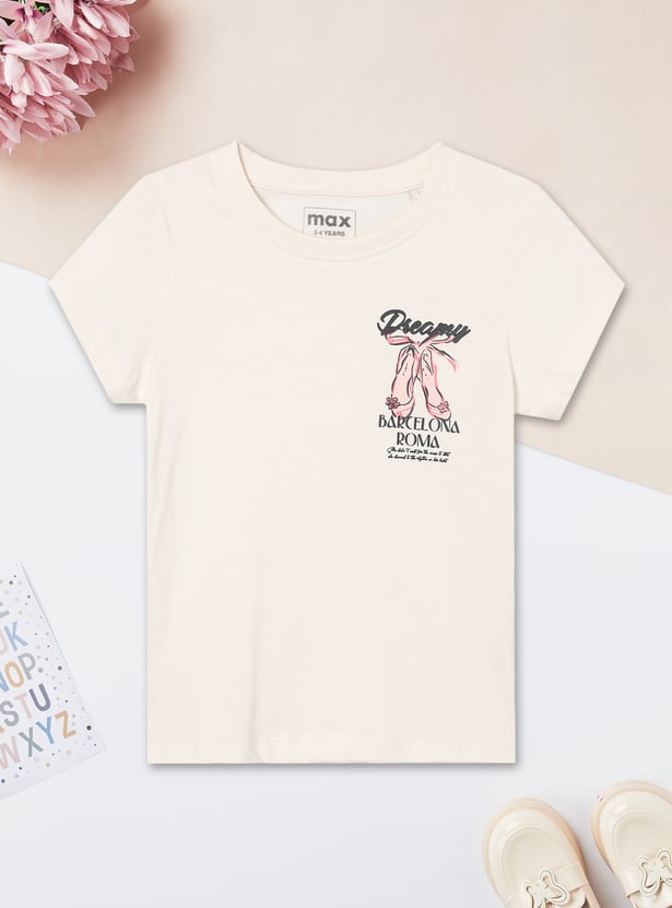 Girls Printed T-shirts - Pack of 2