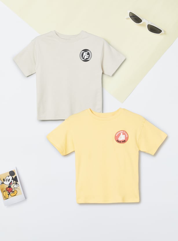 Boys Printed T-shirts - Pack of 2