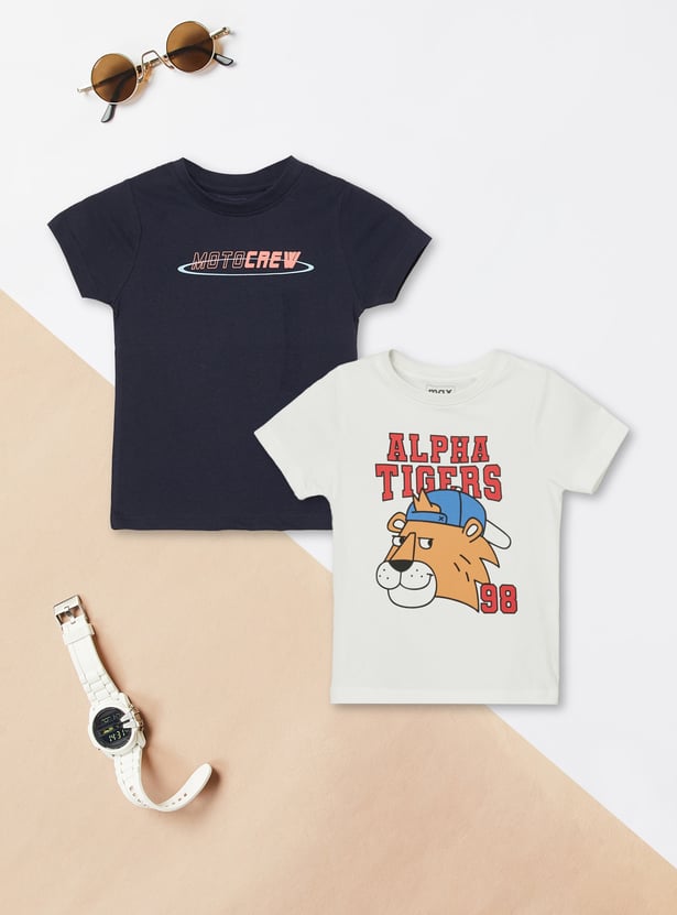 Boys Printed T-shirt - Pack of 2