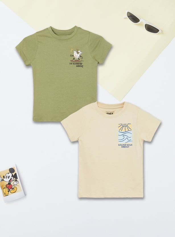 Boys Printed T-shirts - Pack of 2