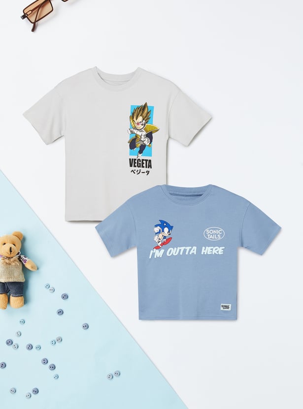 Boys Character Print T-shirts - Pack of 2