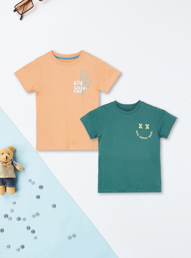 Boys Printed T-shirts - Pack of 2