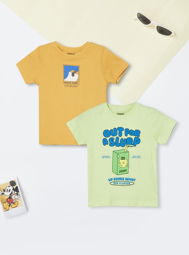 Boys Printed T-shirt - Pack of 2