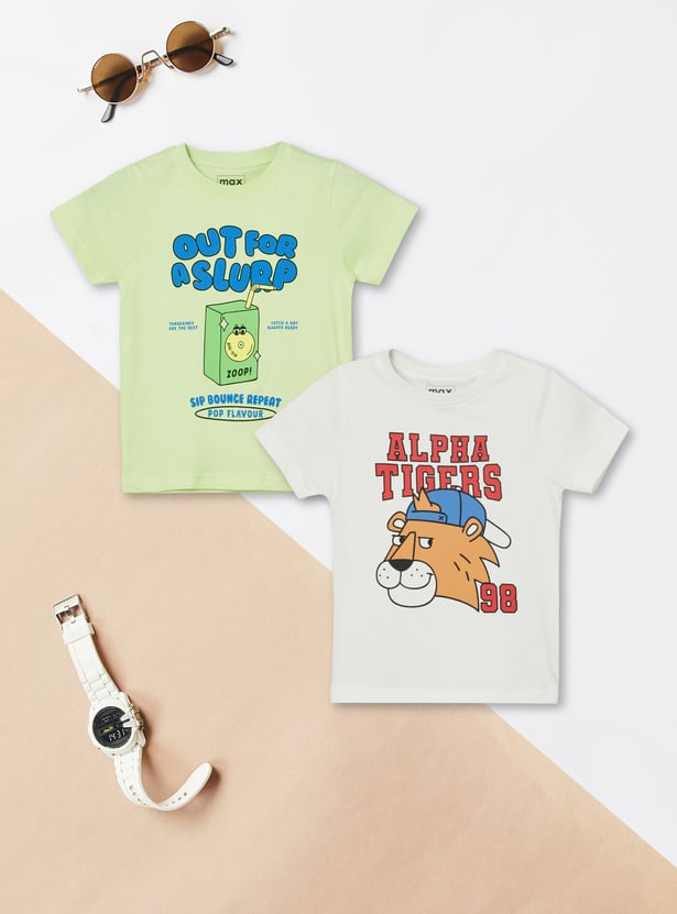 Boys Printed T-shirt - Pack of 2