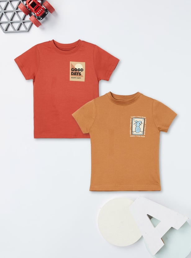 Boys Printed T-shirt - Pack of 2