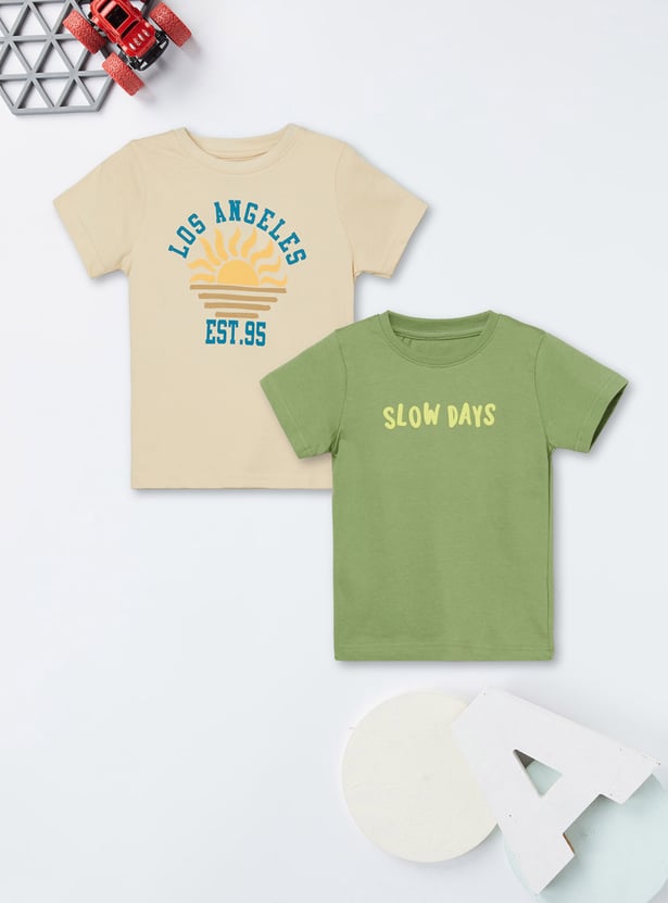 Boys Printed T-shirt - Pack of 2