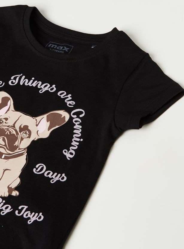 Girls Printed T-shirt - Pack of 2