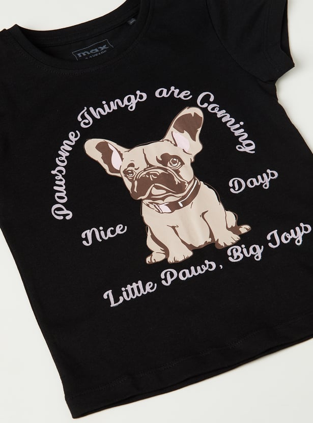 Girls Printed T-shirt - Pack of 2