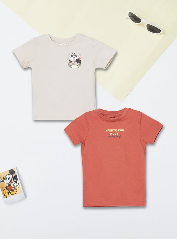 Boys Printed T-shirts - Pack of 2