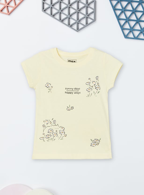 Girls Printed T-shirts - Pack of 2