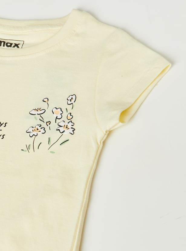 Girls Printed T-shirts - Pack of 2