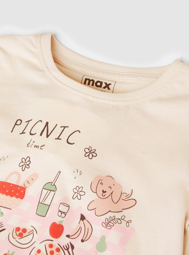 Girls Printed T-shirts - Pack of 2