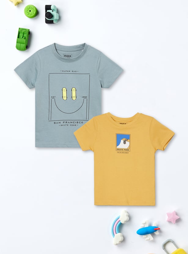 Boys Printed T-shirts - Pack of 2