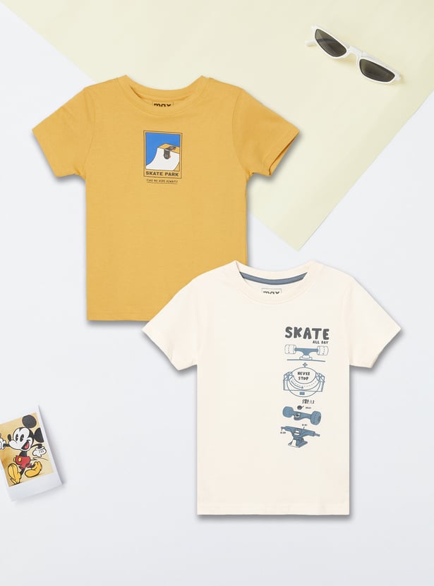 Boys Printed T-shirts - Pack of 2