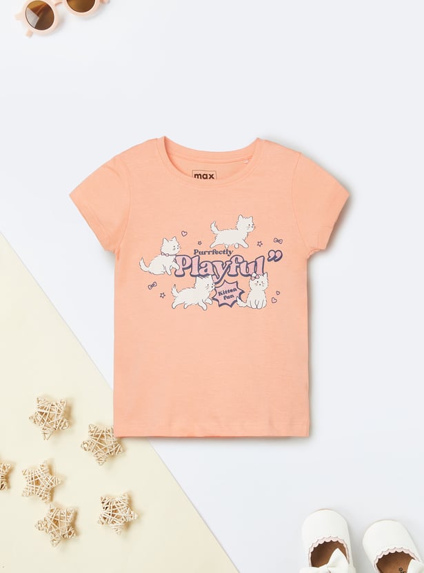 Girls Printed T-shirt - Pack of 2