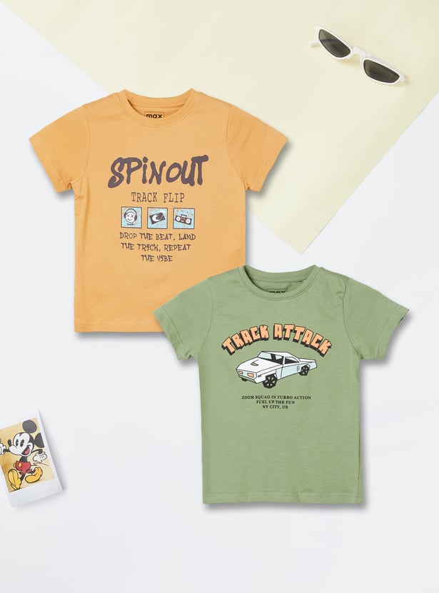Boys Printed T-shirts - Pack of 2