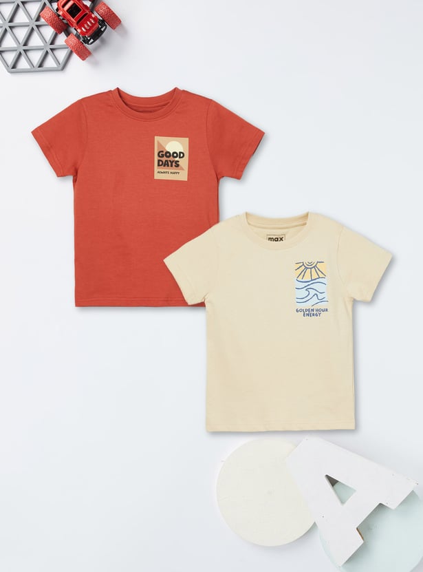 Boys Printed T-shirt - Pack of 2