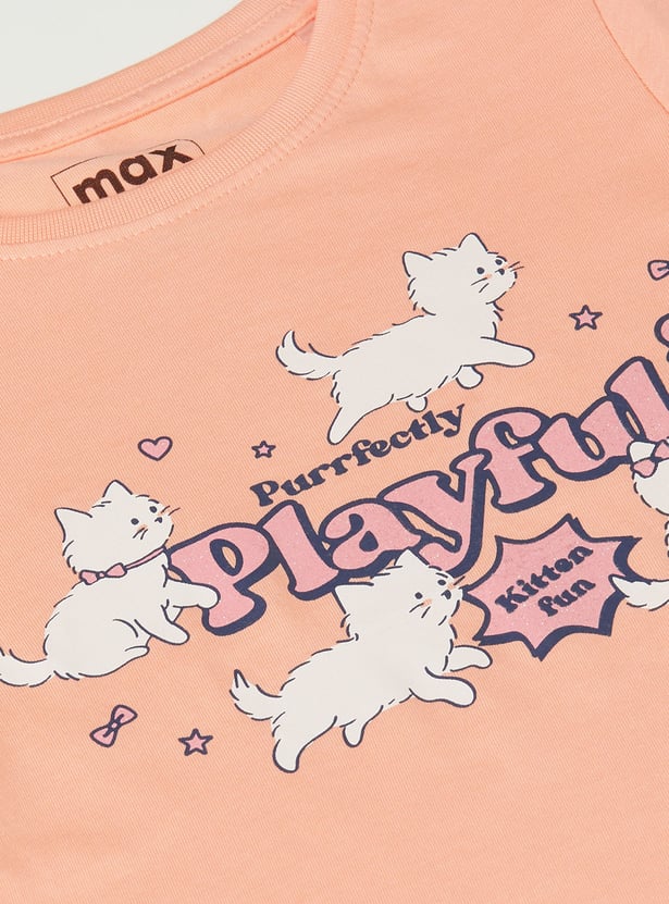 Girls Printed T-shirt - Pack of 2