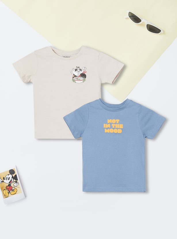 Boys Printed T-shirts - Pack of 2