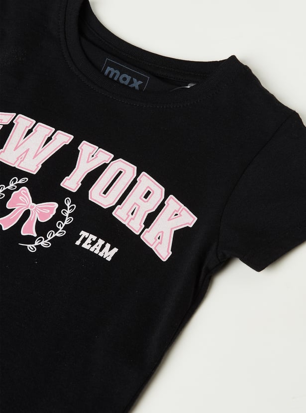 Girls Printed T-shirts - Pack of 2