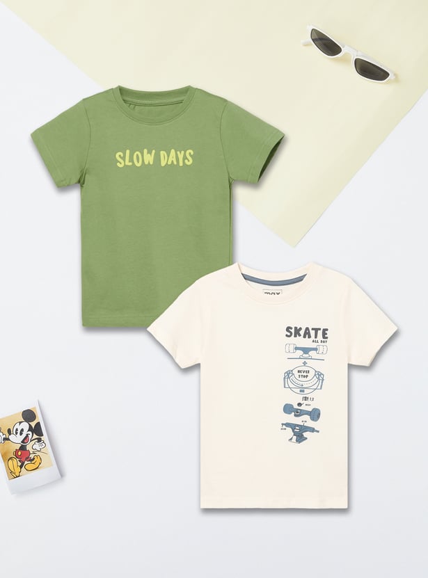 Boys Printed T-shirts - Pack of 2