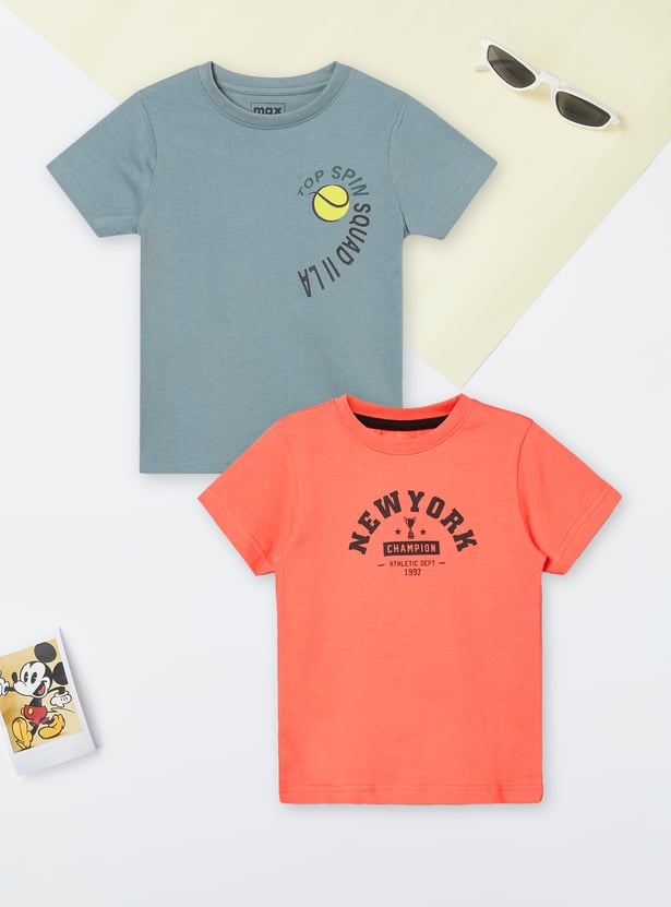 Boys Printed T-shirts - Pack of 2