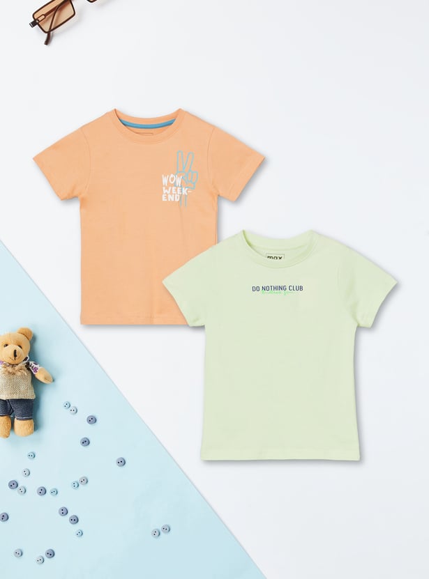 Boys Printed T-shirts - Pack of 2