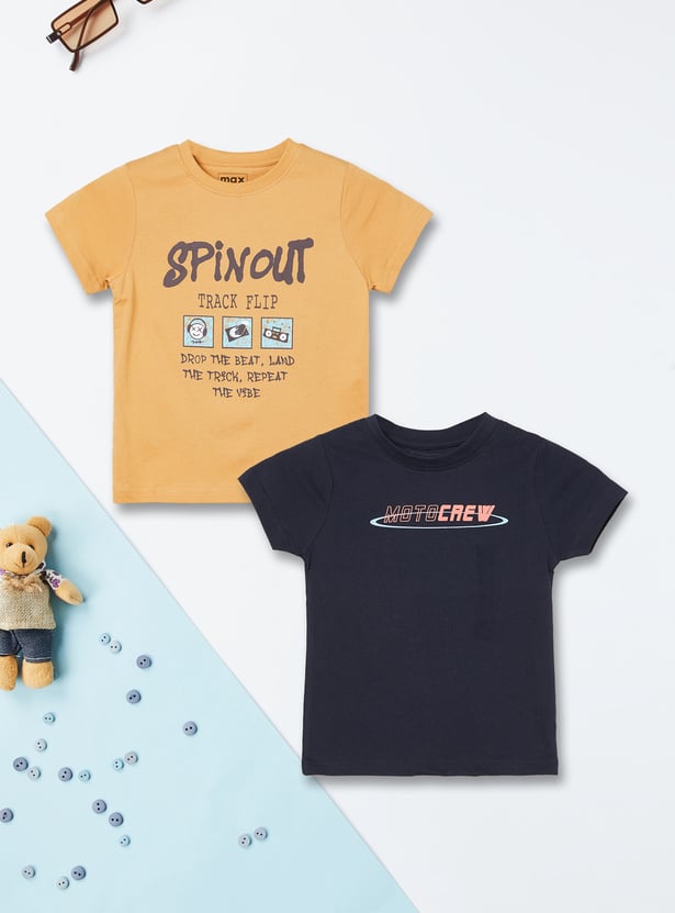 Boys Printed T-shirts - Pack of 2