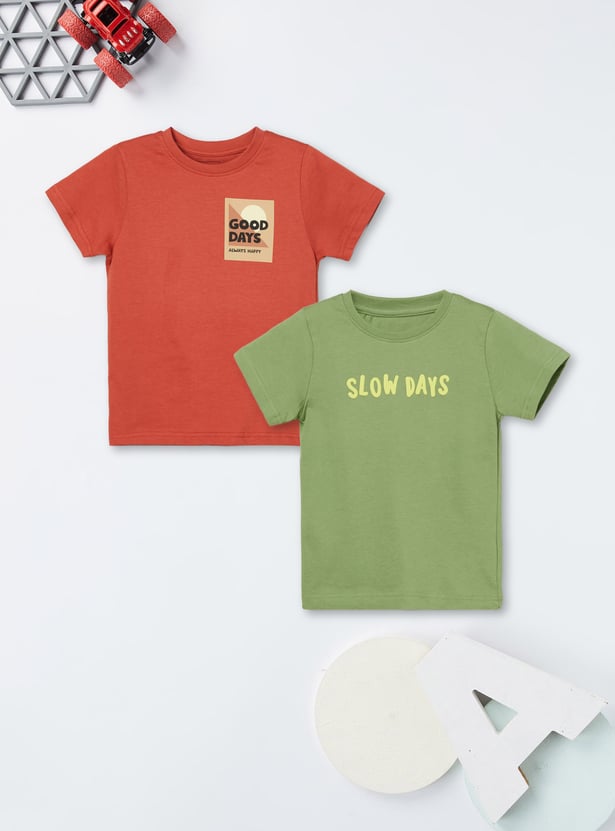 Boys Printed T-shirt - Pack of 2