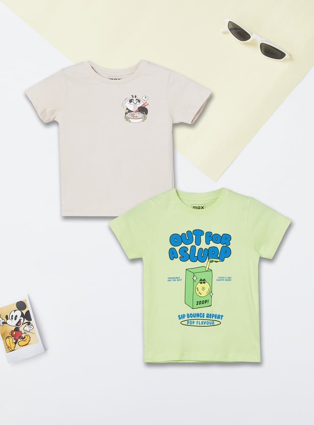 Boys Printed T-shirts - Pack of 2